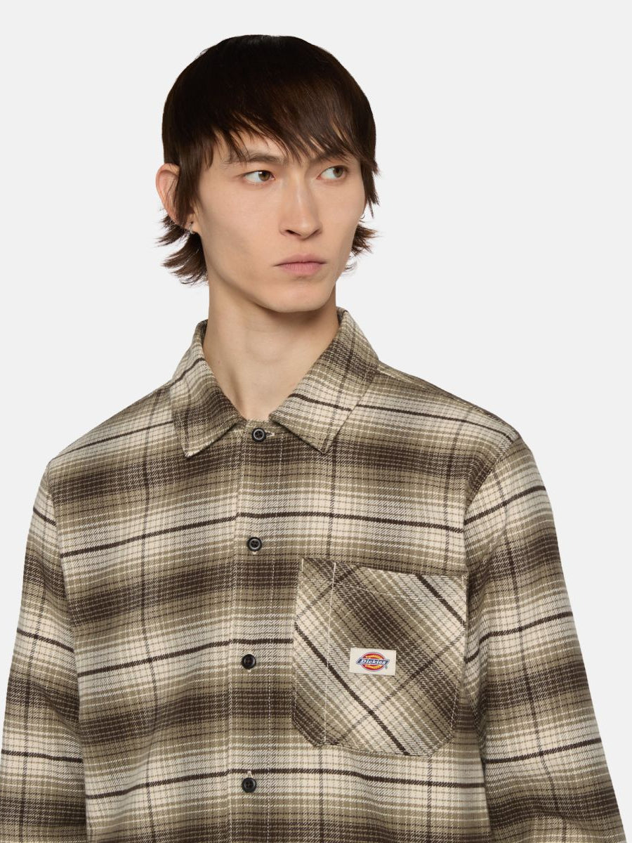 DICKIES FOREST CHECK SHIRT IMPERIAL GREEN