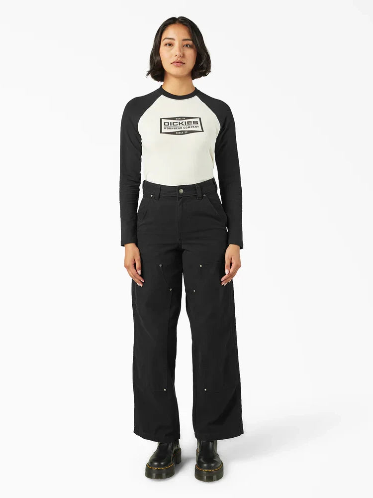 DICKIES DOUBLE KNEE CANVAS PANT BLACK