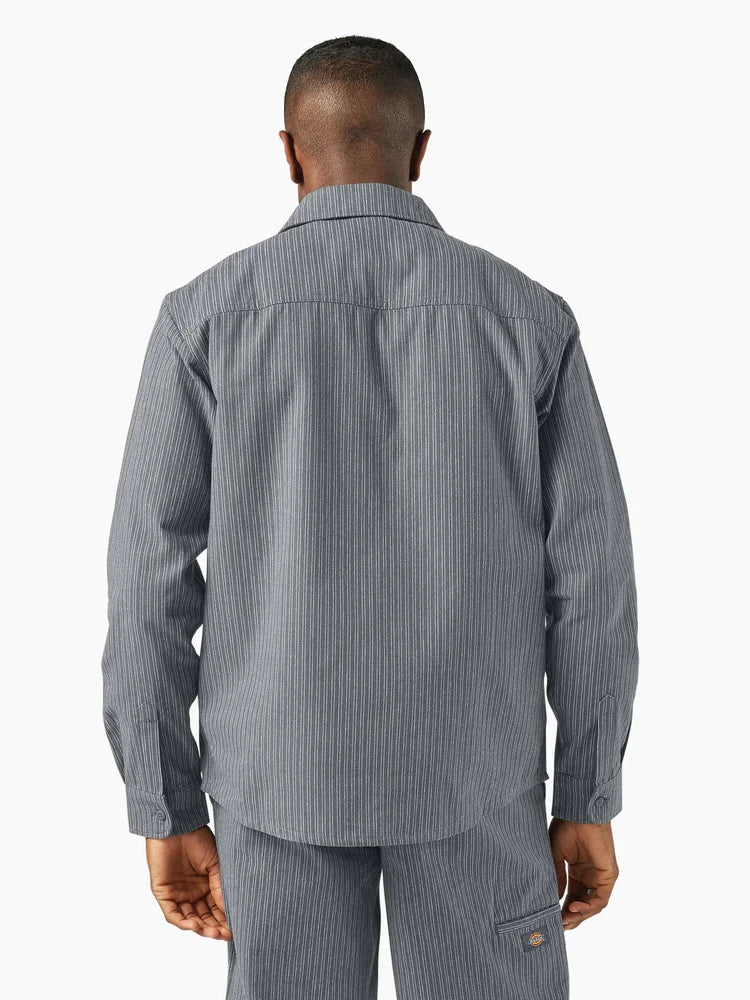 DICKIES LIMA PINSTRIPE SHIRT CHARCOAL