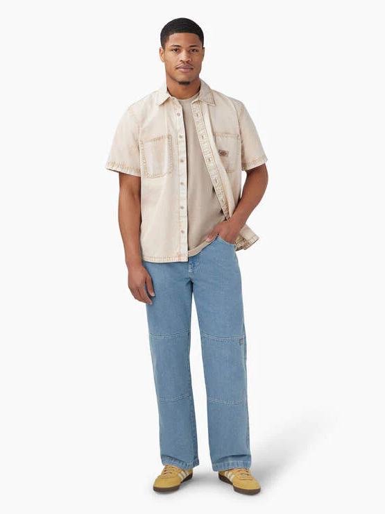 DICKIES LOOSE FIT DOUBLE KNEE JEANS LIGHT DENIM