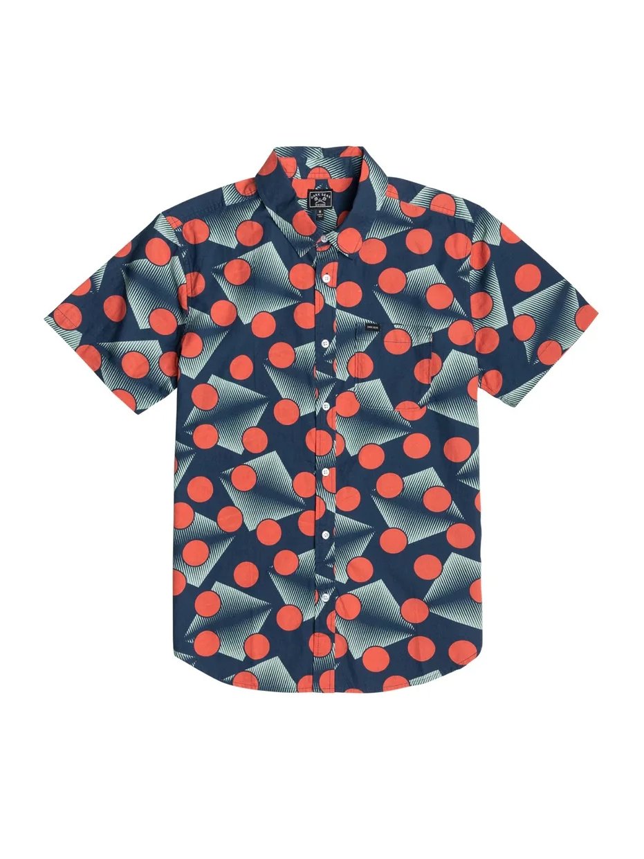 DARK SEAS ELLIS SHORT SLEEVE WOVEN NAVY
