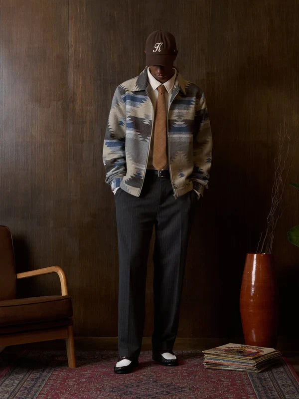 KUWALLA TRIBAL JACKET GREY/BLUE