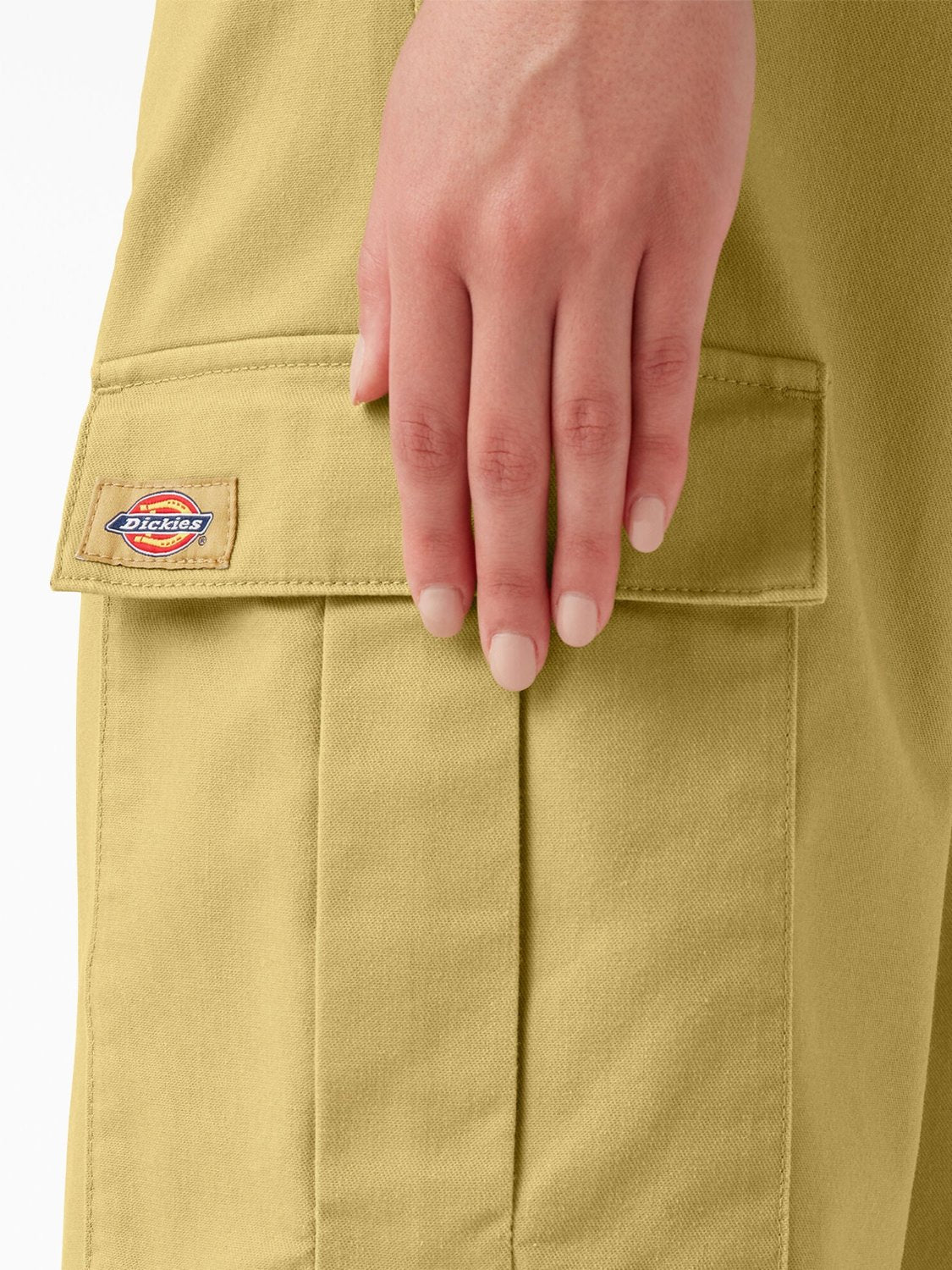 DICKIES REGULAR FIT CROP CARGO PANT STONEWASHED DARK KHAKI