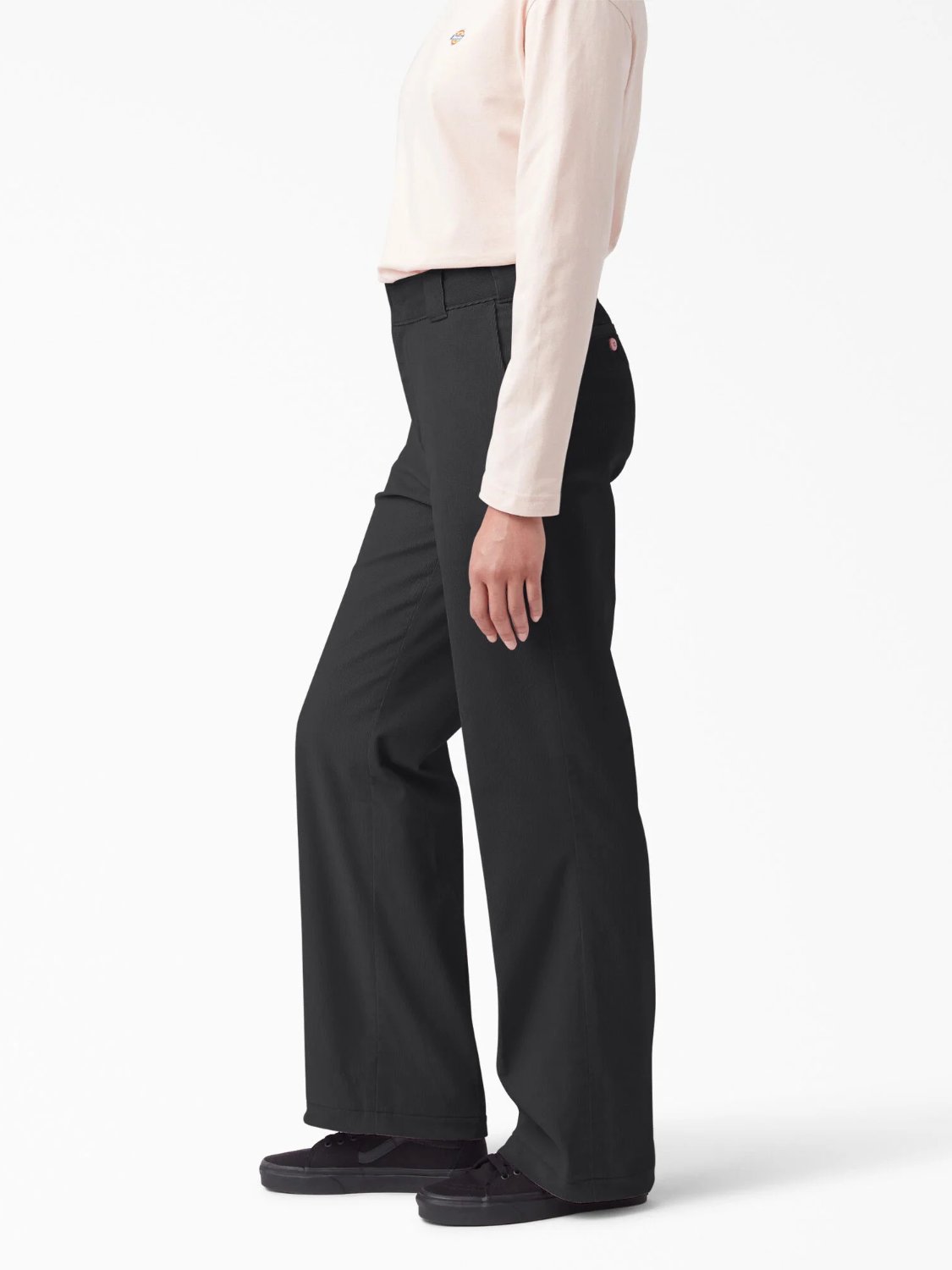 DICKIES HALLEYVILLE CORDUROY WIDE LEG PANT BLACK