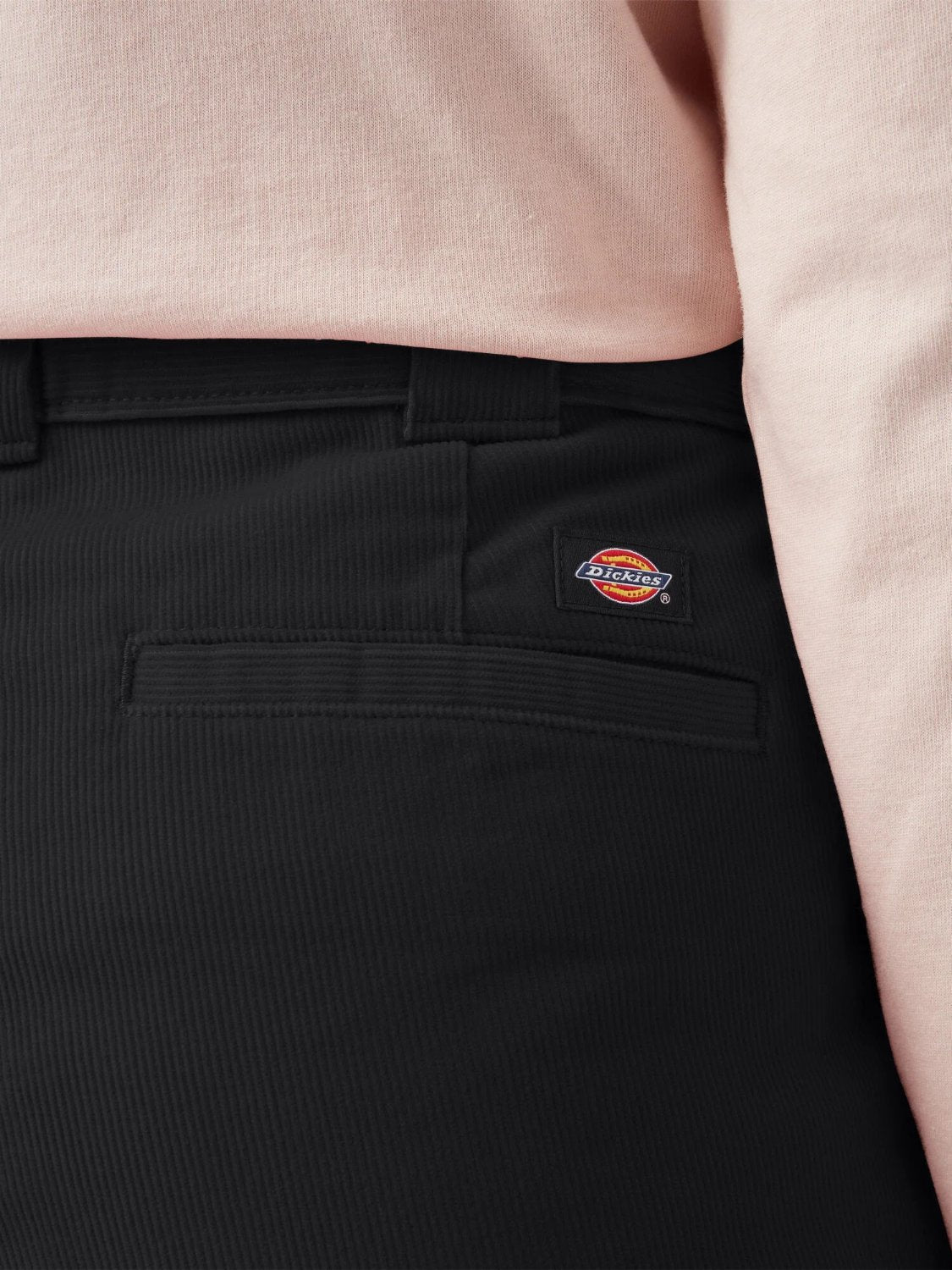 DICKIES HALLEYVILLE CORDUROY WIDE LEG PANT BLACK