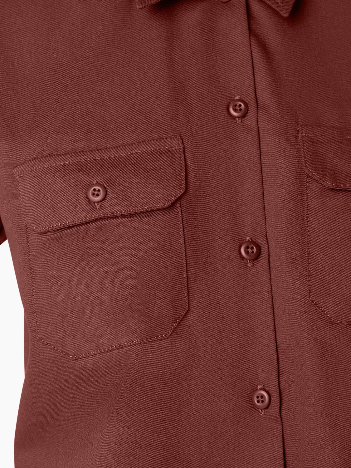 DICKIES CROPPED WORK SHIRT FIRED BRICK