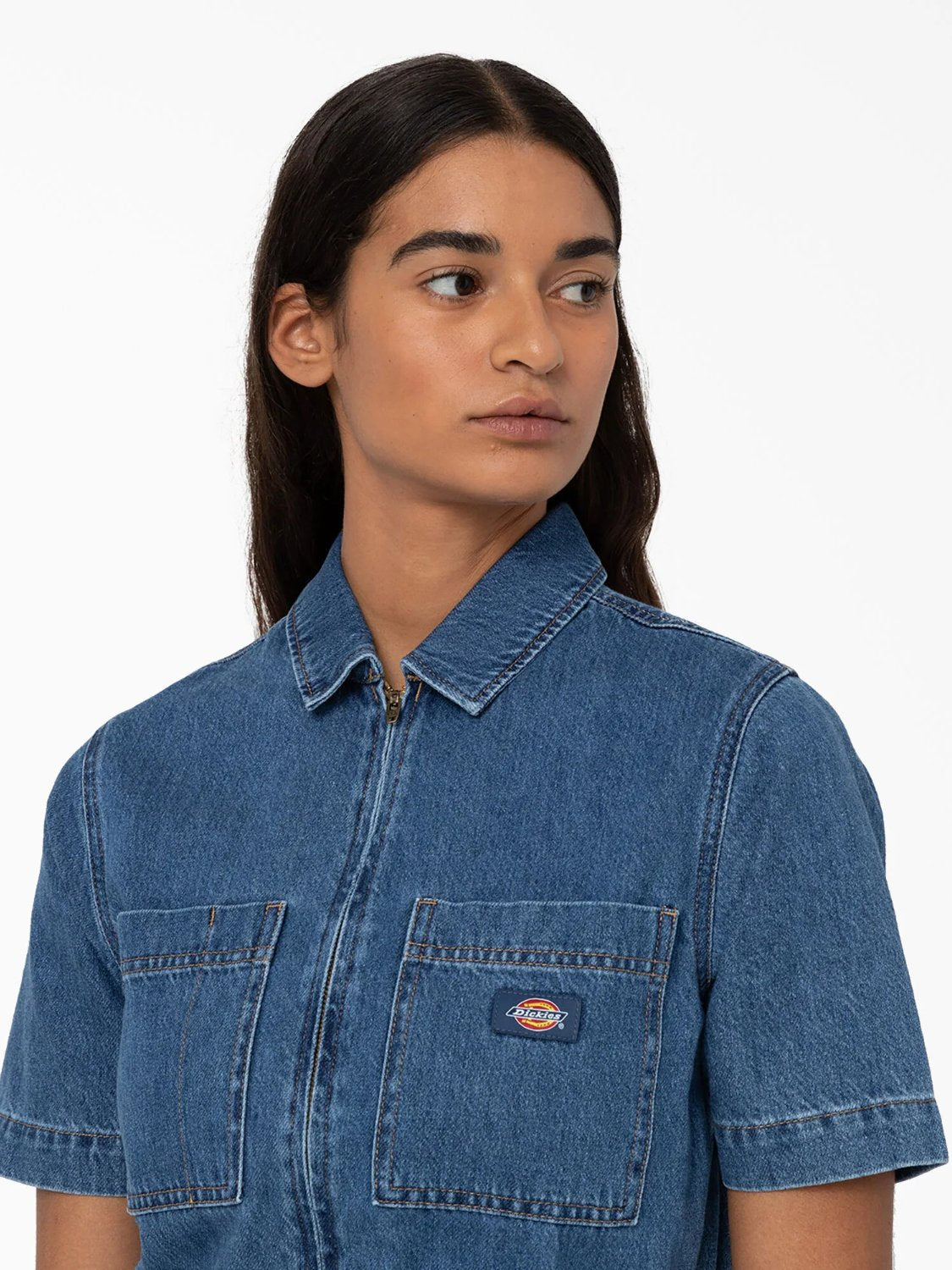 DICKIES HOUSTON DENIM COVERALL CLASSIC BLUE