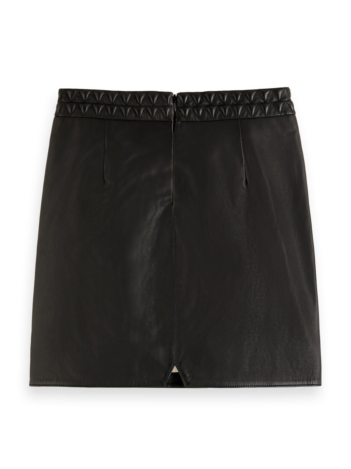 SCOTCH & SODA LEATHER MINI SKIRT BLACK