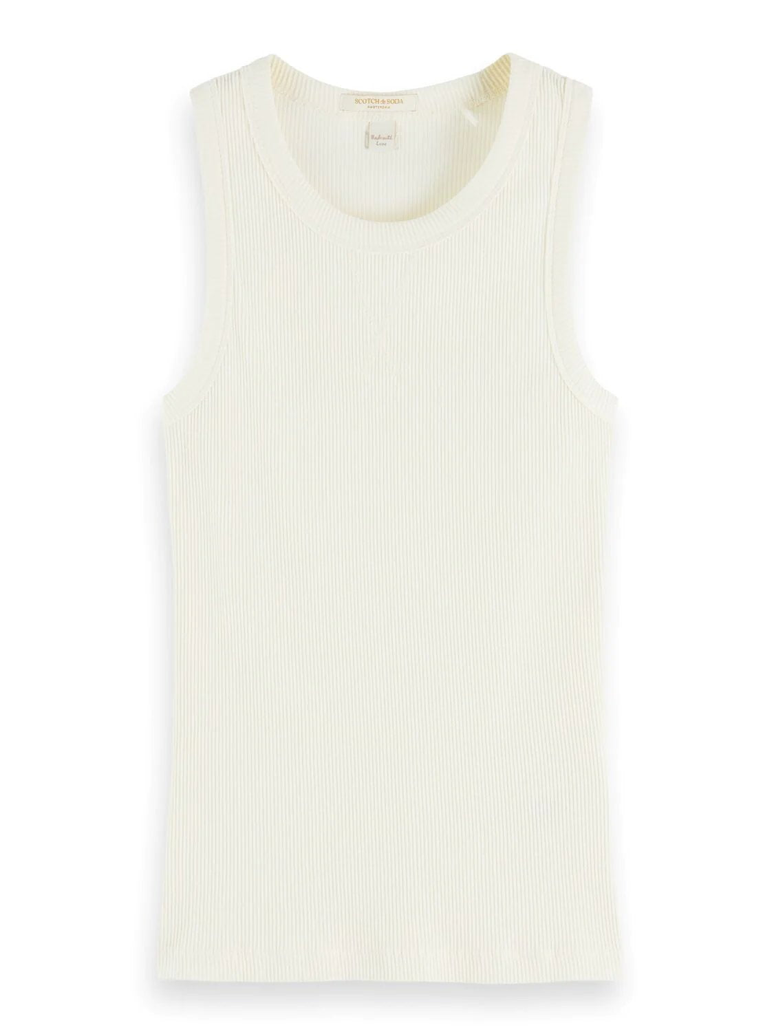 SCOTCH & SODA CONVERSION RACER TANK ECRU