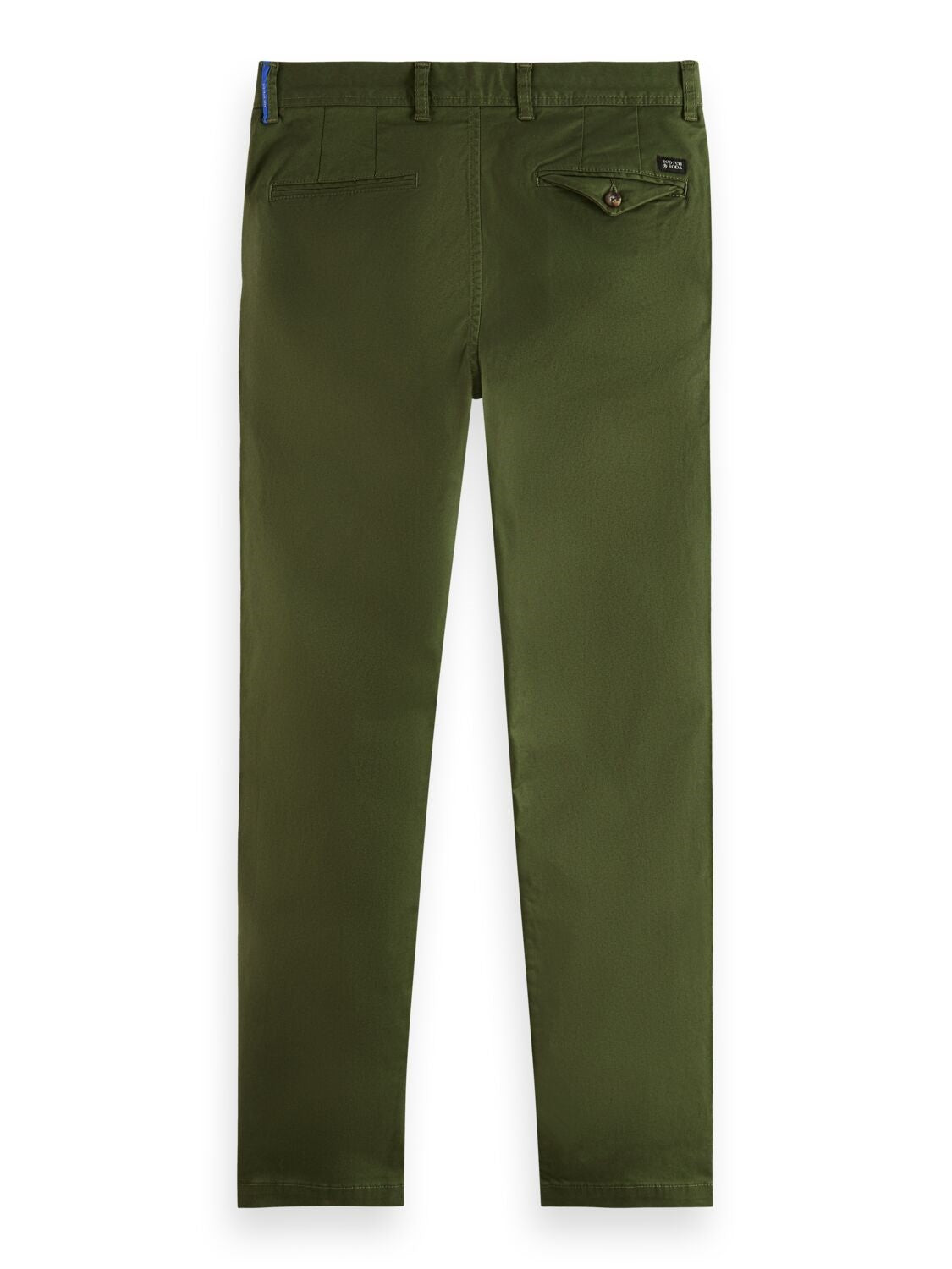 SCOTCH & SODA ESSENTIALS STUART SLIM-FIT CHINO FIELD GREEN