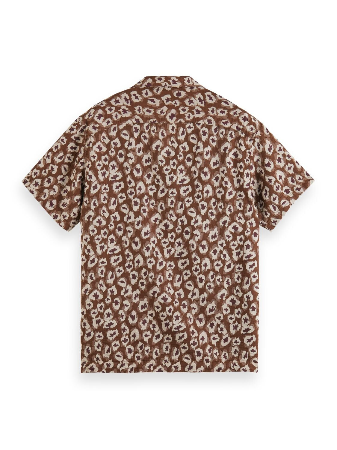 SCOTCH & SODA HAWAII JACQUARD SHIRT TAUPE ANIMAL