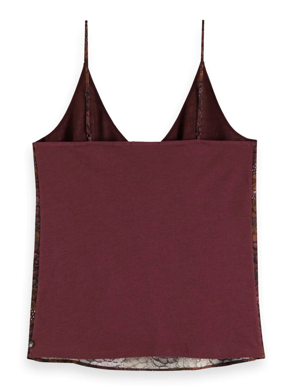 SCOTCH & SODA WOVEN CAMISOLE FEATHER BORDEAUX