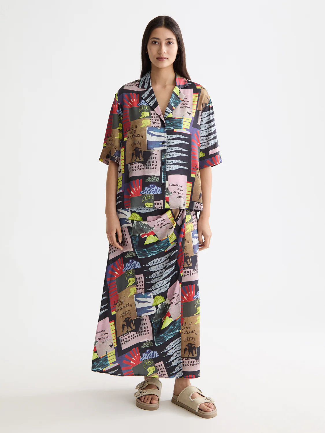 SCOTCH & SODA PRINTED SHORT SLEEVE SHIRT MULTI