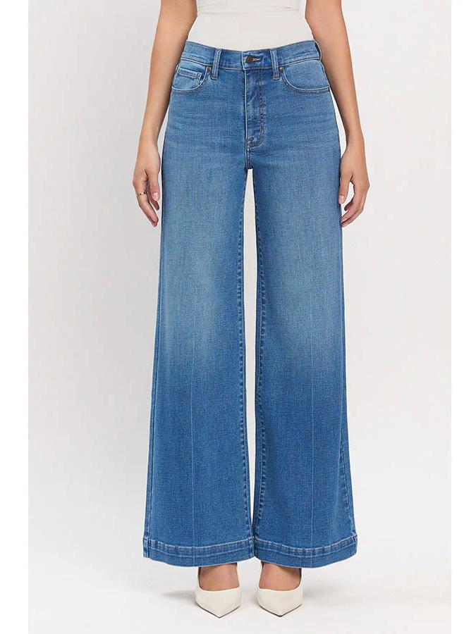 EUNINA JEANS CHLOE HIGH RISE WIDE LEG JEAN READ MY LIPS