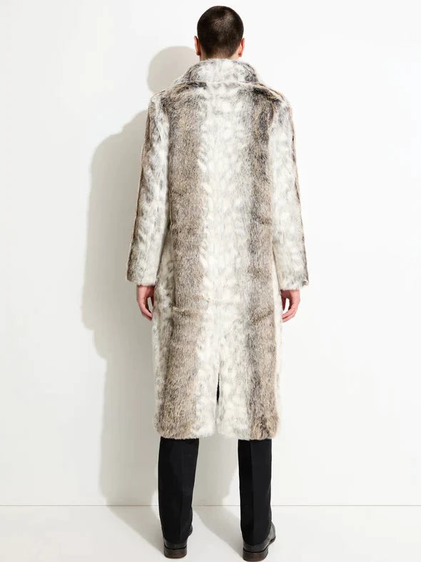 UNREAL FUR KATHMANDU COAT SNOW LEOPARD