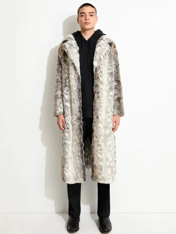 UNREAL FUR KATHMANDU COAT SNOW LEOPARD