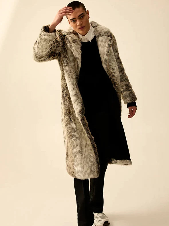 UNREAL FUR KATHMANDU COAT SNOW LEOPARD