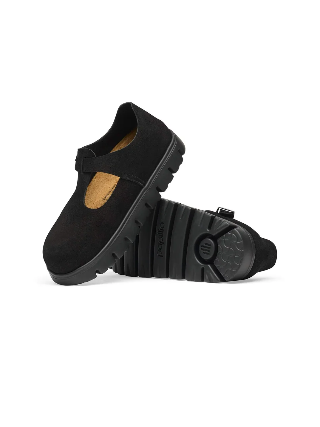 BIRKENSTOCK PARIS CHUNKY BLACK SUEDE LEATHER