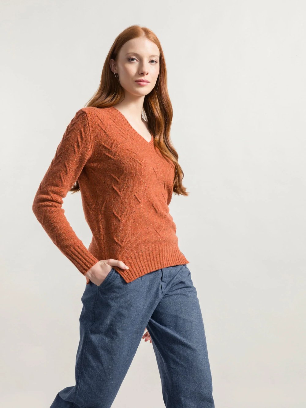 RIFO ELIANA SWEATER RUSTY ORANGE