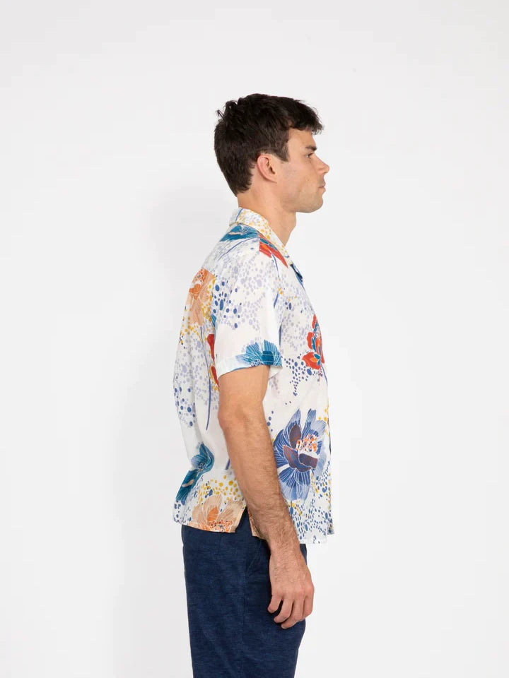 RAGA MAN RAAHI S/S BUTTON UP SHIRT BLUE