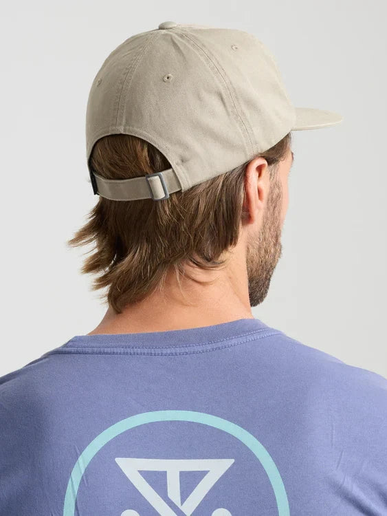 ROARK MADE TO FADE 6 PANEL STRAPBACK HAT WASHED FOSSIL