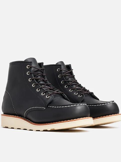 RED WING SHOES HERITAGE 3373 6-INCH CLASSIC MOC BLACK