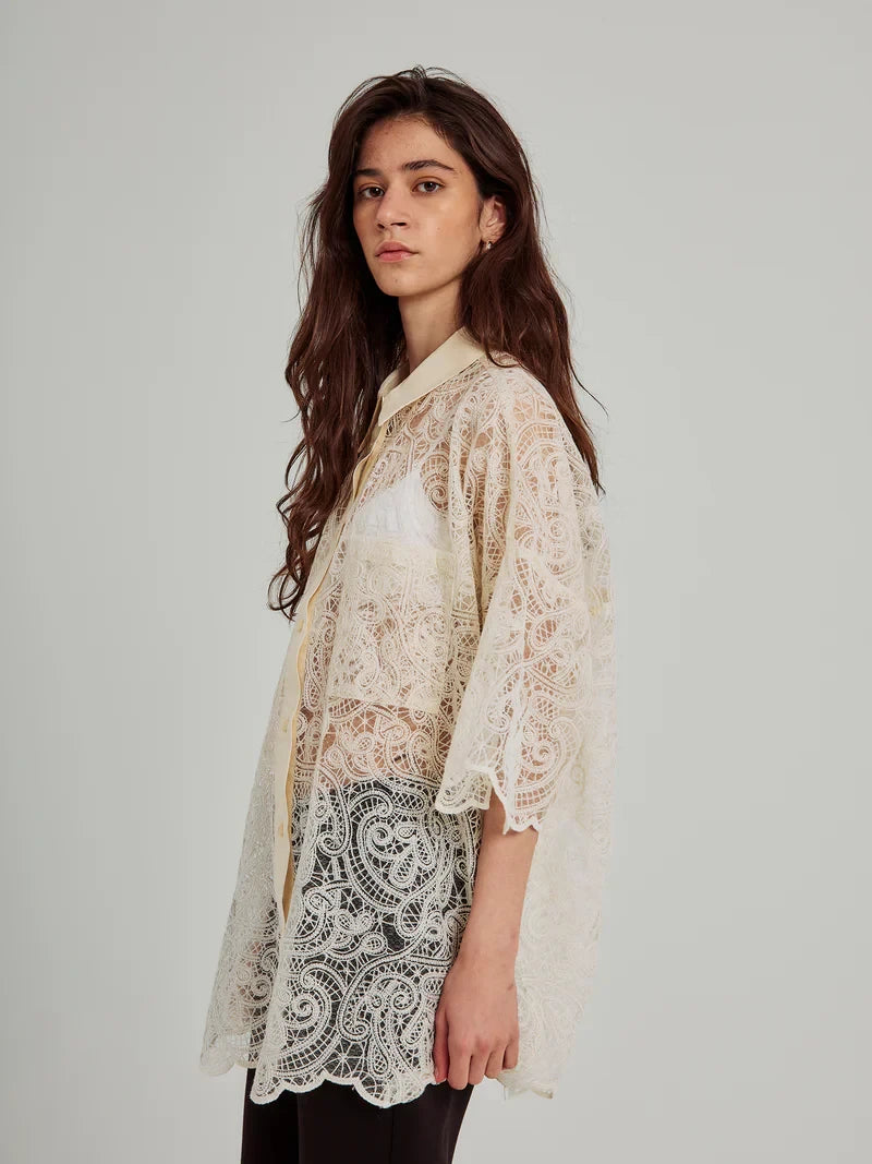 NORR ROMA OVERSIZE SHIRT IVORY