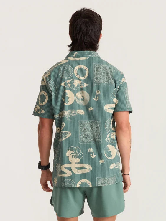 ROARK BLESS UP TRAIL SHIRT SLATE GREEN/TAN