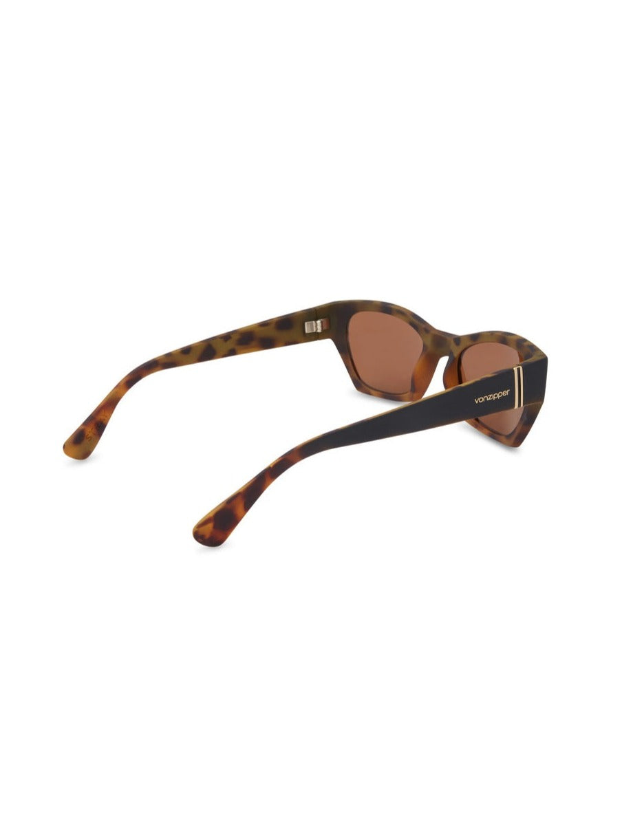 VON ZIPPER STRAY POLARIZED SUNGLASSES TORTUGA DE/BRONZE PLR