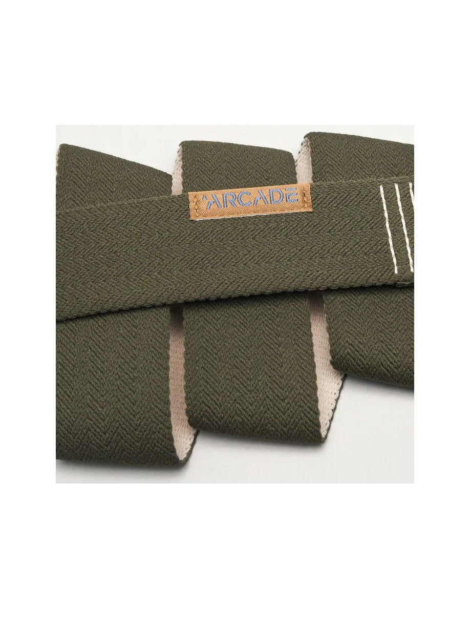 ARCADE SPLICE STRETCH BELT IVY GREEN/OAT