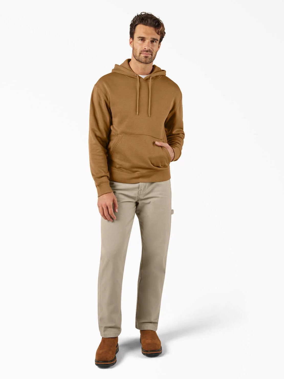 DICKIES MIDWEIGHT FLEECE HOODIE BROWN DUCK