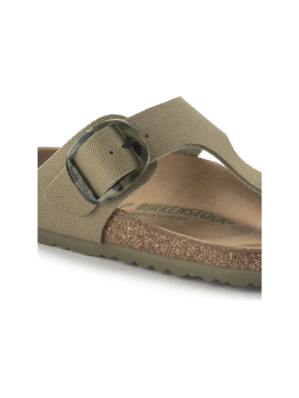 BIRKENSTOCK GIZEH VEGAN BIG BUCKLE FADED KHAKI