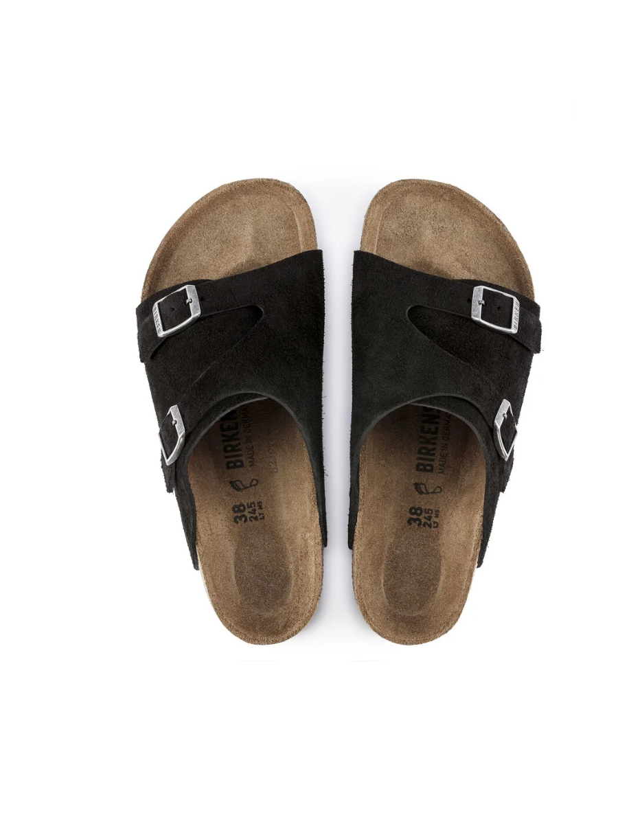 BIRKENSTOCK ZURICH BLACK SUEDE LEATHER