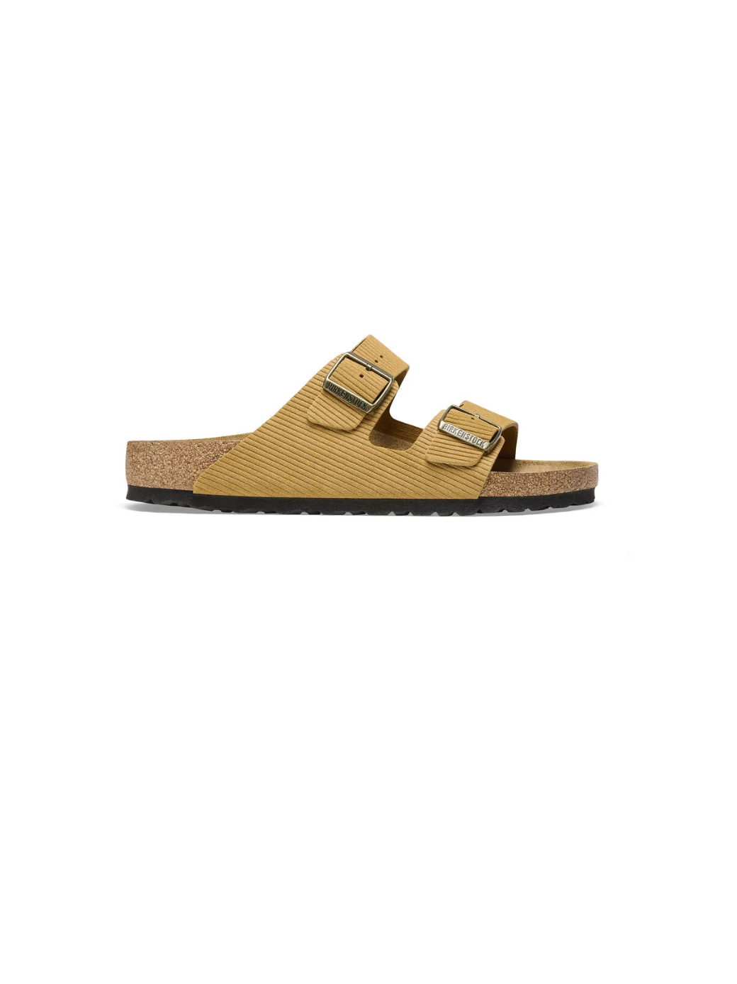 BIRKENSTOCK ARIZONA SUEDE EMBOSSED CORDUROY CORK BROWN