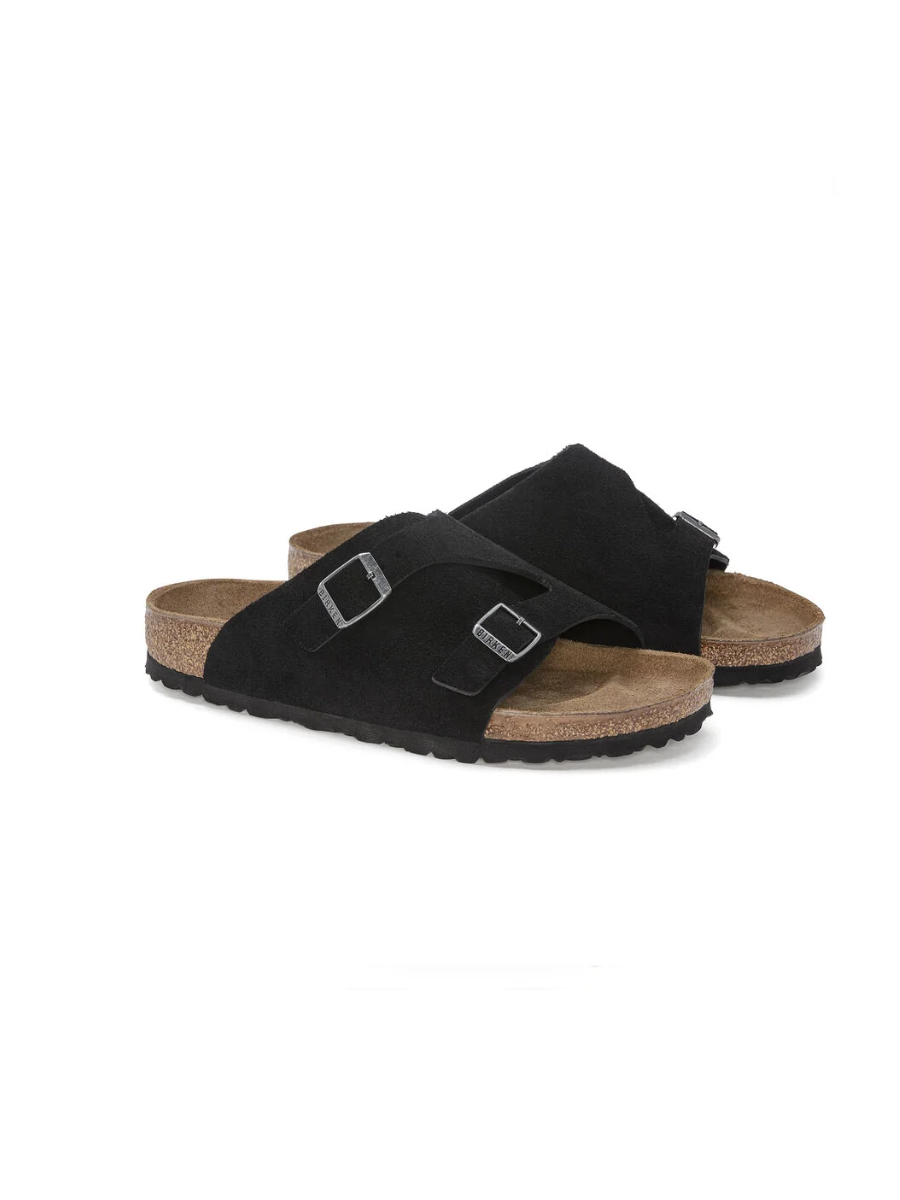 BIRKENSTOCK ZURICH BLACK SUEDE LEATHER
