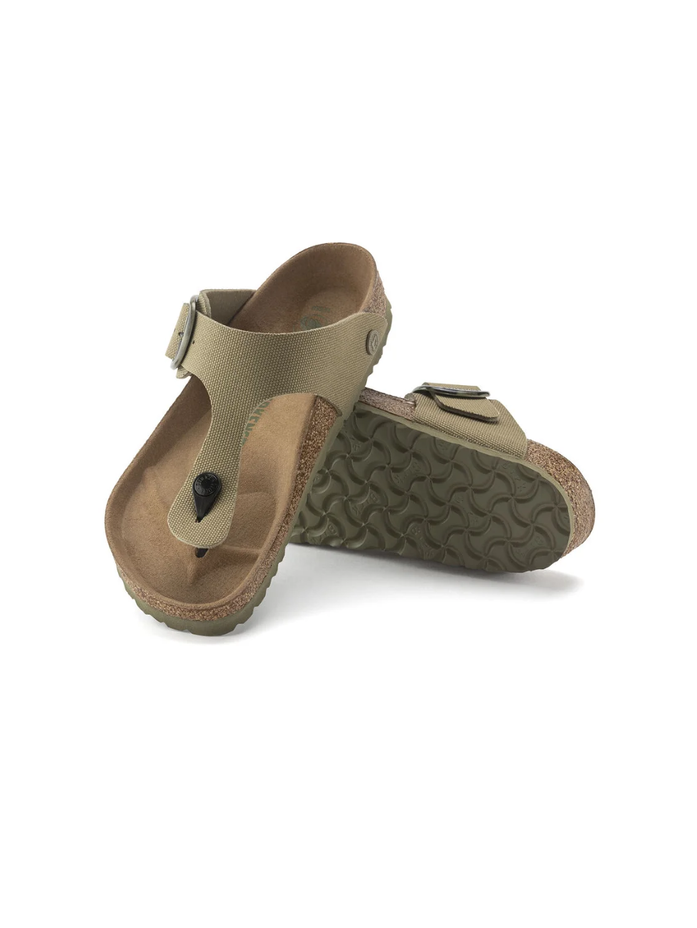 BIRKENSTOCK GIZEH VEGAN BIG BUCKLE FADED KHAKI