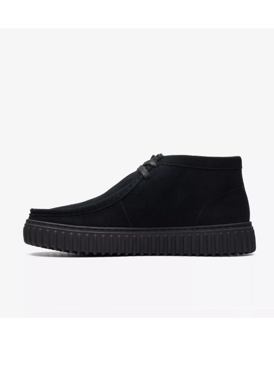 CLARKS TORHILL HI BLACK SUEDE