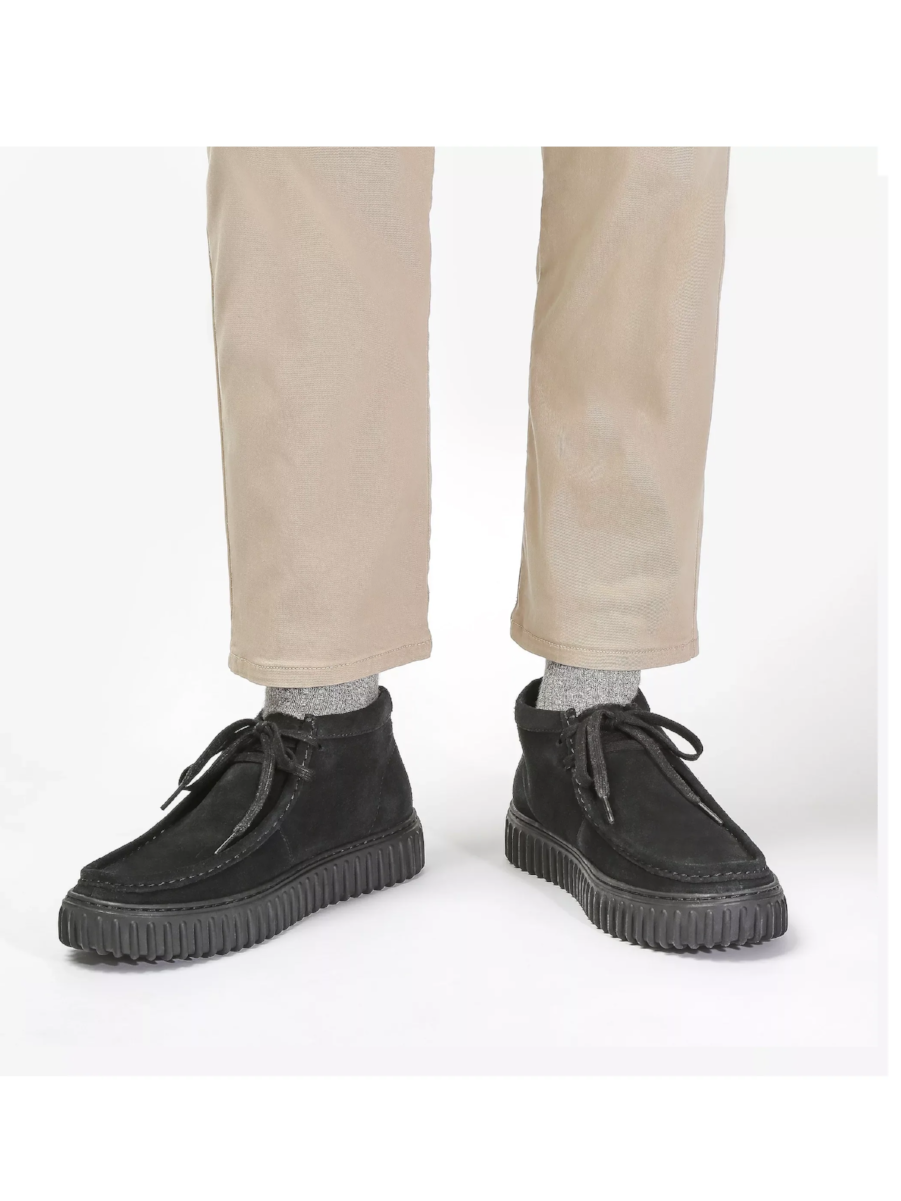 CLARKS TORHILL HI BLACK SUEDE