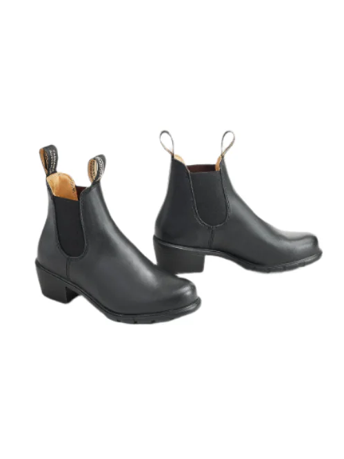 BLUNDSTONE WOMEN'S HEELED BOOTS BLACK