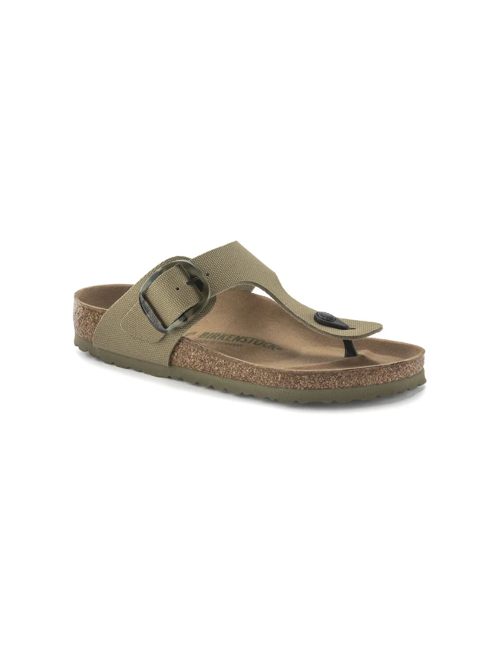 BIRKENSTOCK GIZEH VEGAN BIG BUCKLE FADED KHAKI