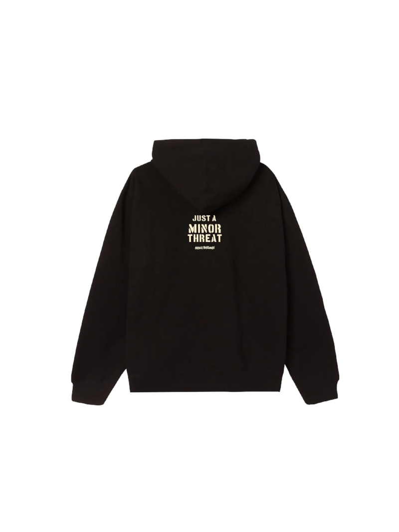 OBEY G.E.F X JUST A MINOR THREAT HOODY BLACK