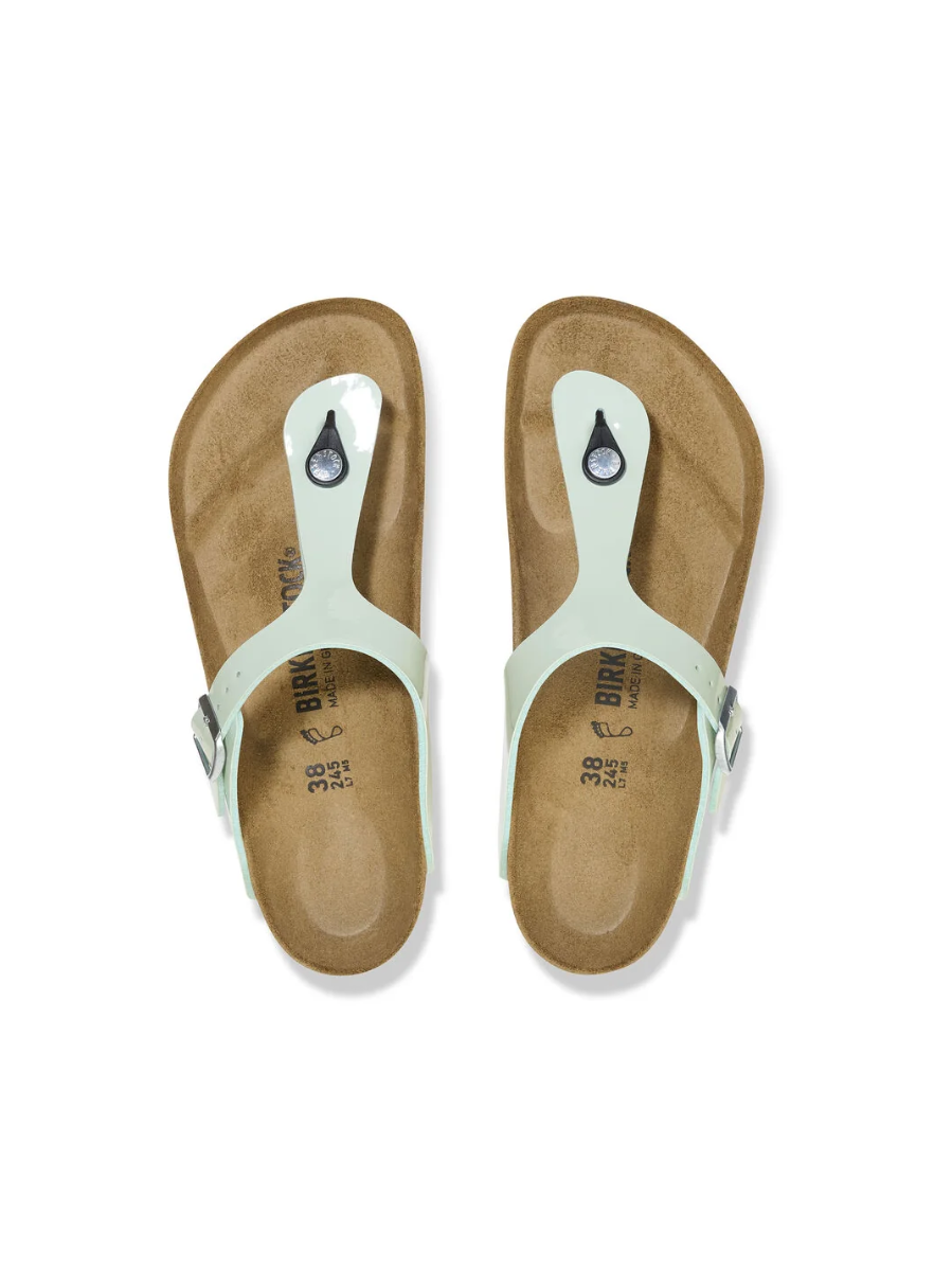 BIRKENSTOCK GIZEH BF PATENT SURF GREEN