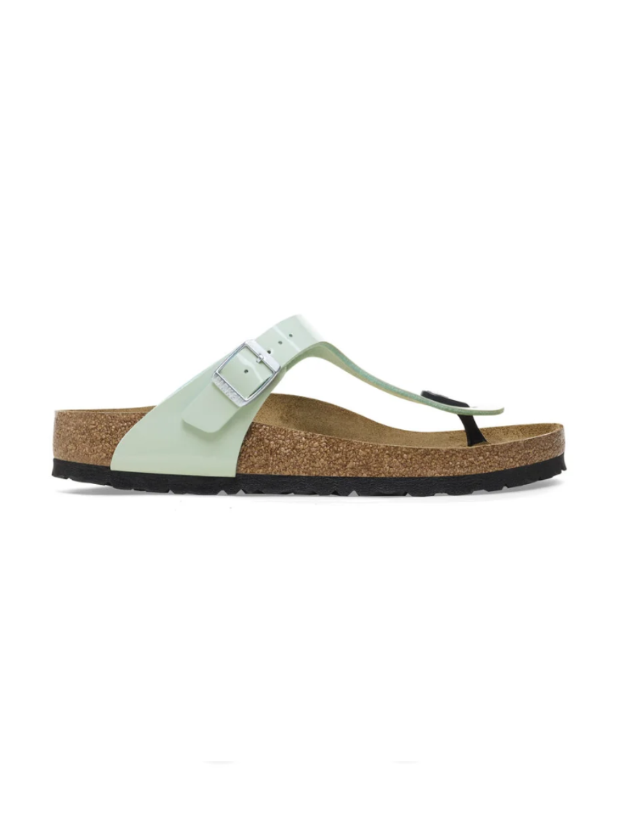 BIRKENSTOCK GIZEH BF PATENT SURF GREEN