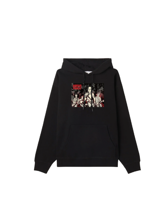 OBEY G.E.F X JUST A MINOR THREAT HOODY BLACK