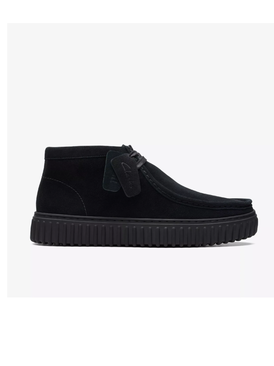 CLARKS TORHILL HI BLACK SUEDE