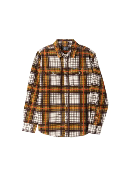 DARK SEAS HAINES SHIRT BROWN/GOLD