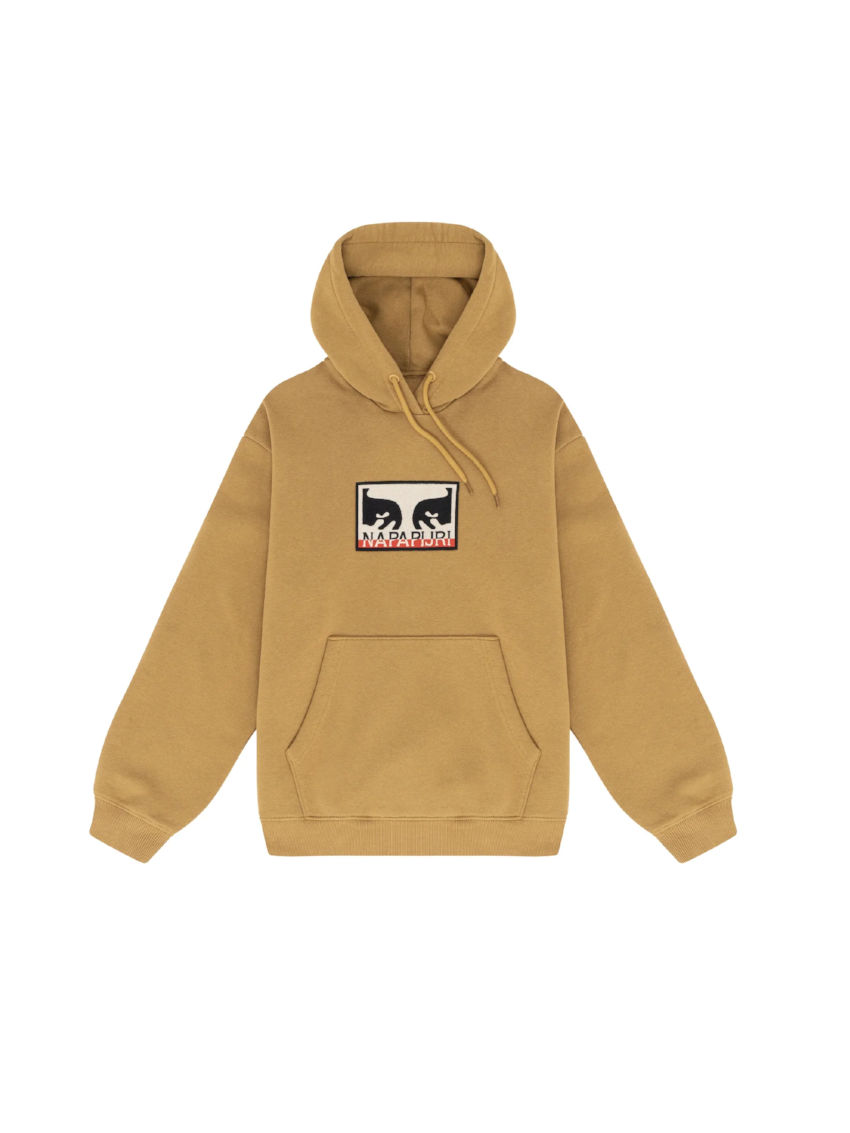 OBEY X NAPAPIJRI PULLOVER HOOD TOFFEE