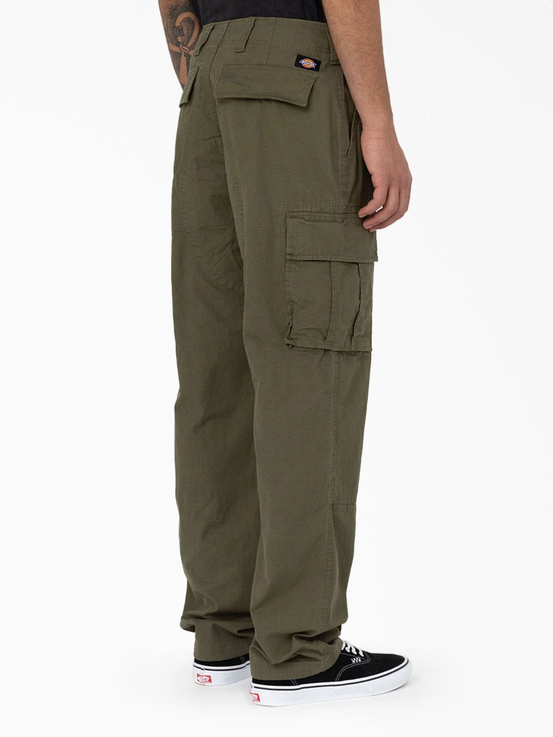 DICKIES EAGLE BEND RELAXED FIT DOUBLE KNEE CARGO PANT MILITARY GREEN