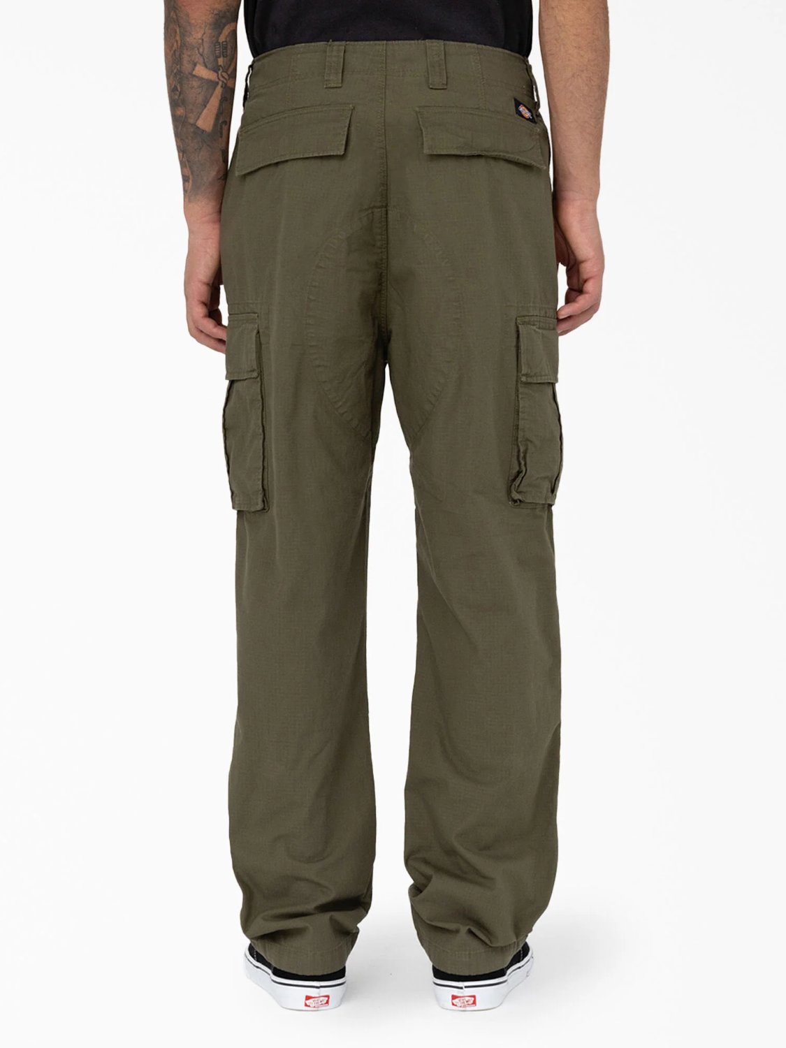 DICKIES EAGLE BEND RELAXED FIT DOUBLE KNEE CARGO PANT MILITARY GREEN
