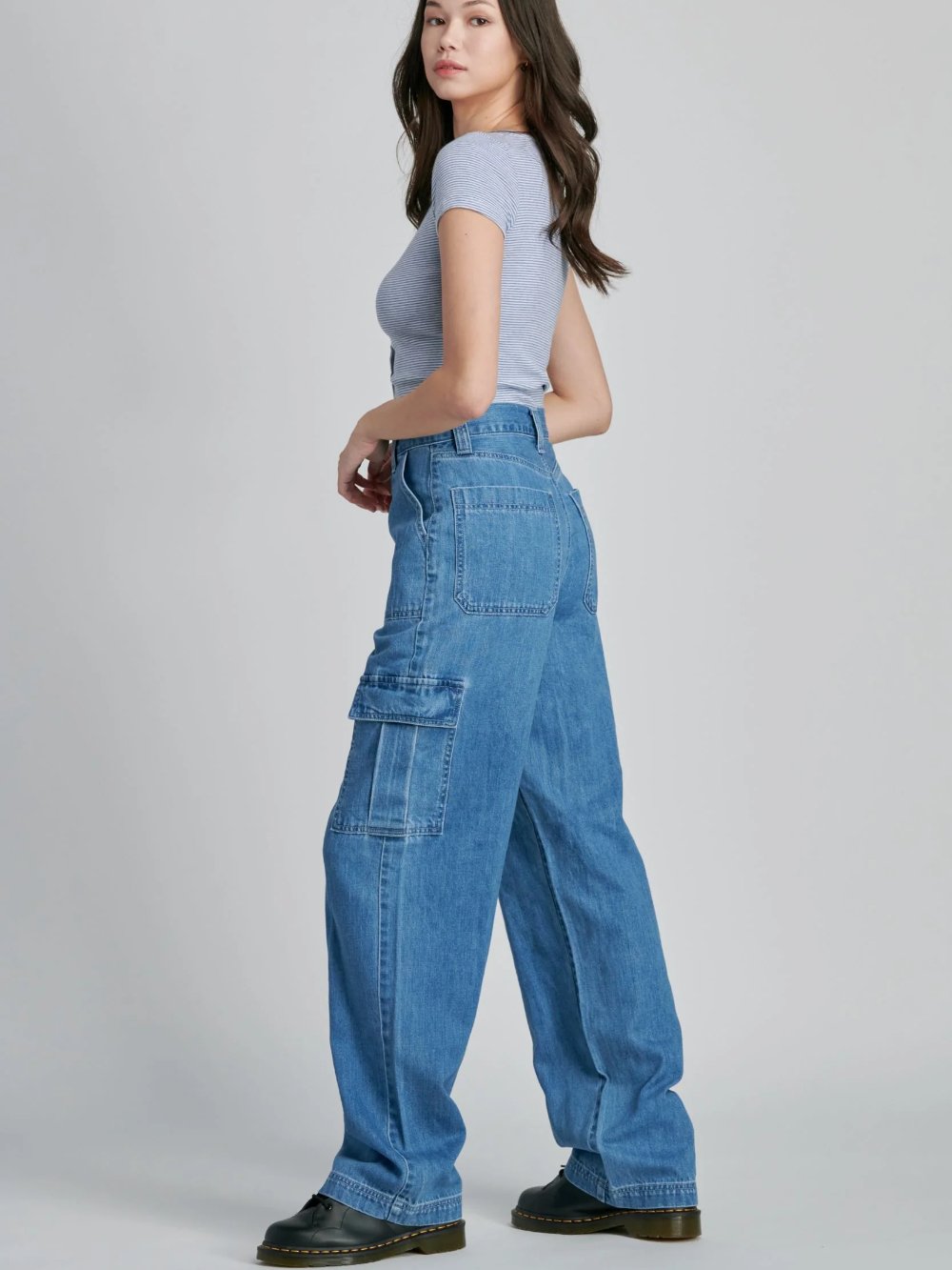 CELLO HIGH RISE CARPENTER DENIM MEDIUM DENIM